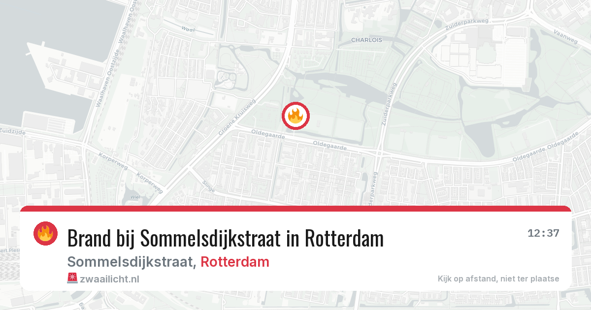 Brand bij Sommelsdijkstraat in Rotterdam — 26 jun 2026
