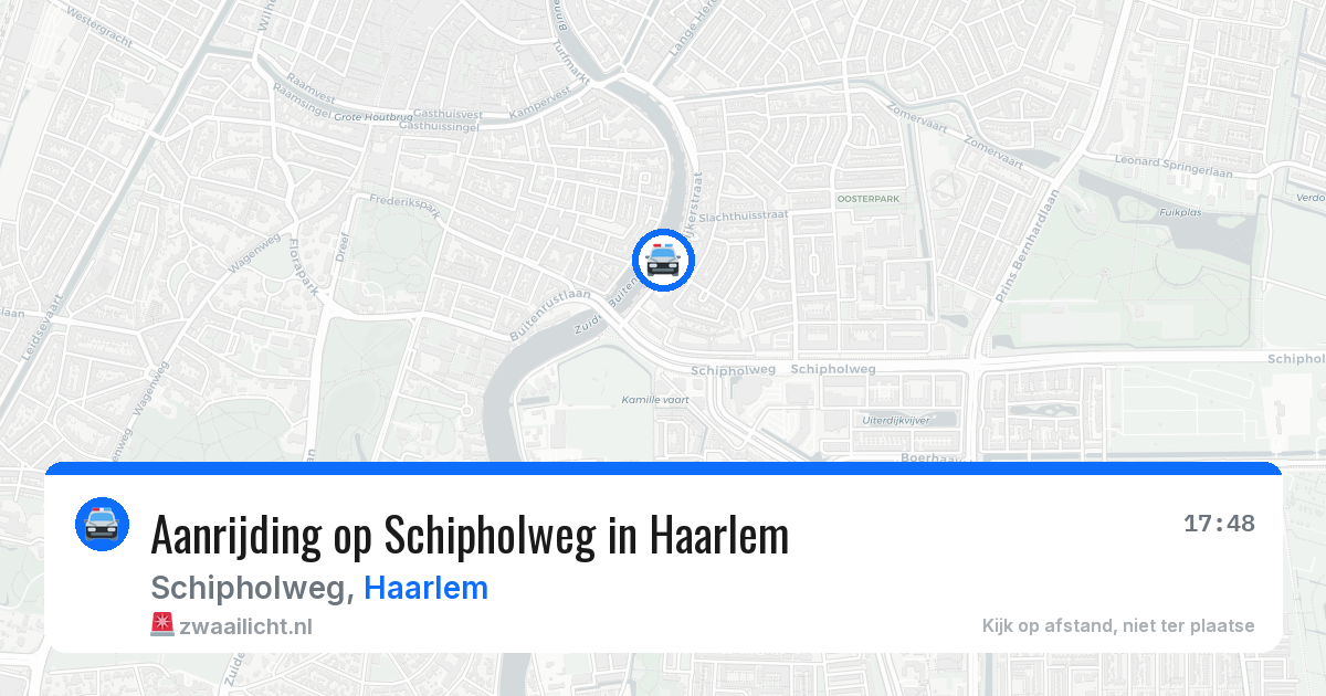 Aanrijding op Schipholweg in Haarlem — 23 jul 2026