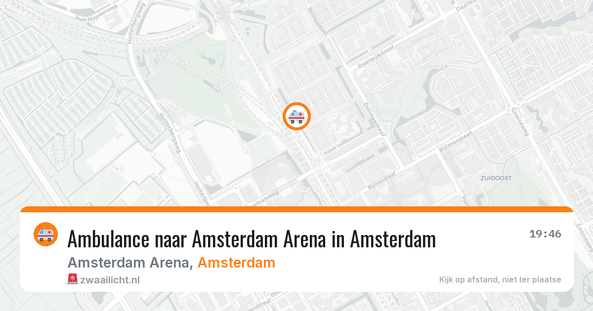 Ambulance naar Amsterdam Arena in Amsterdam — 16 mei 2026