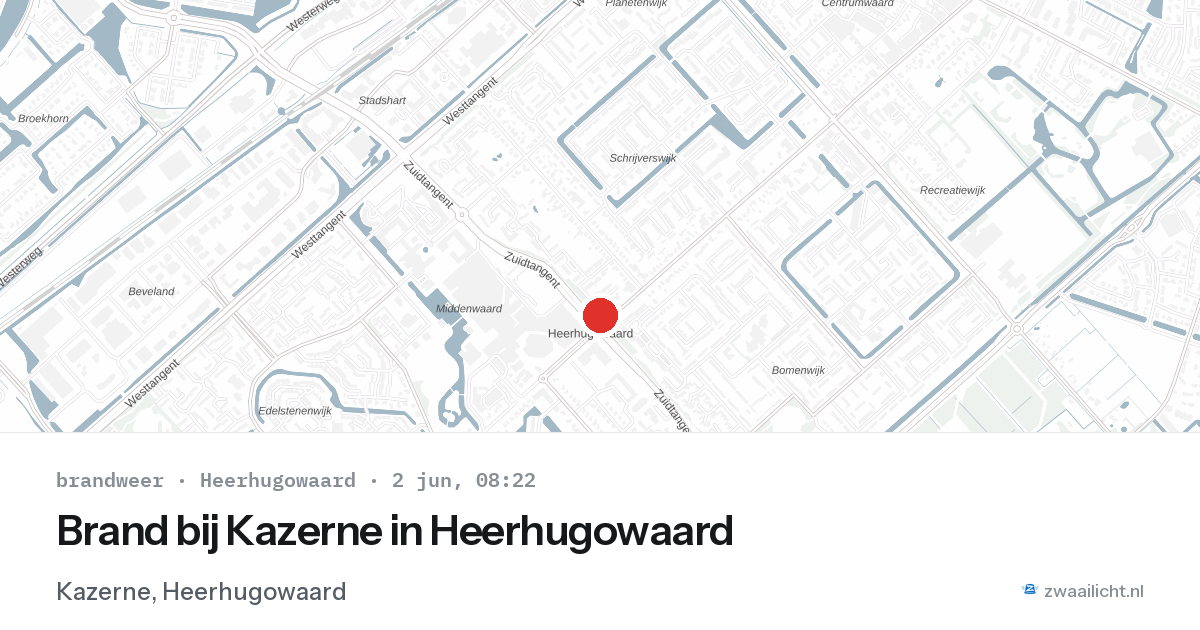 Brand bij Kazerne in Heerhugowaard — 2 jun 2026
