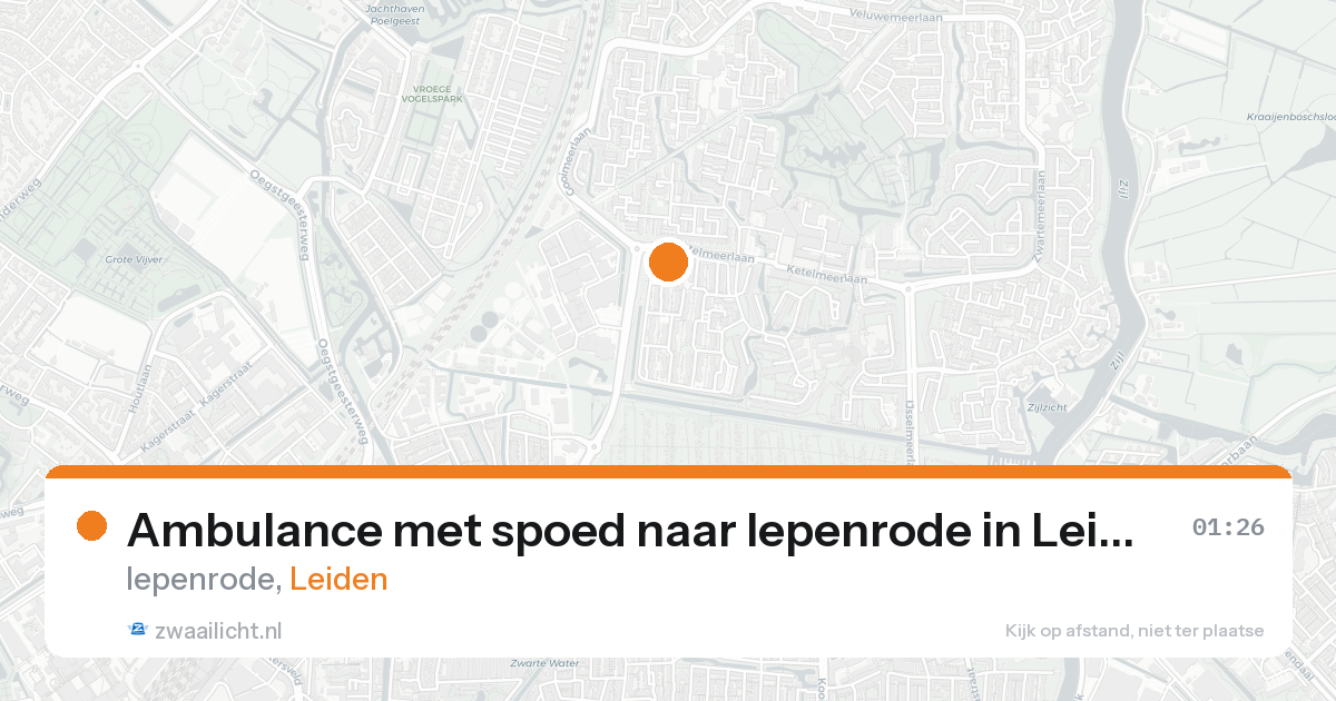 Ambulance met spoed naar Iepenrode in Leiden — 31 jan 2026
