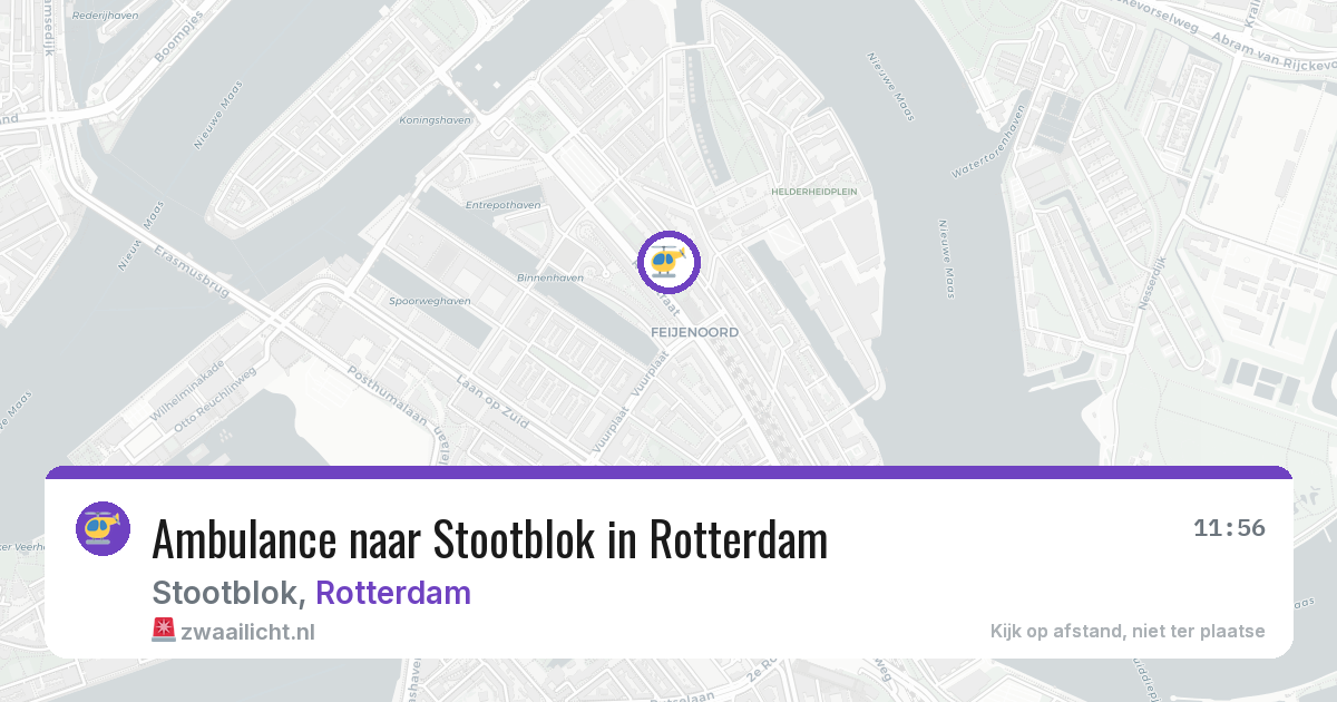 Ambulance naar Stootblok in Rotterdam — 10 aug 2026