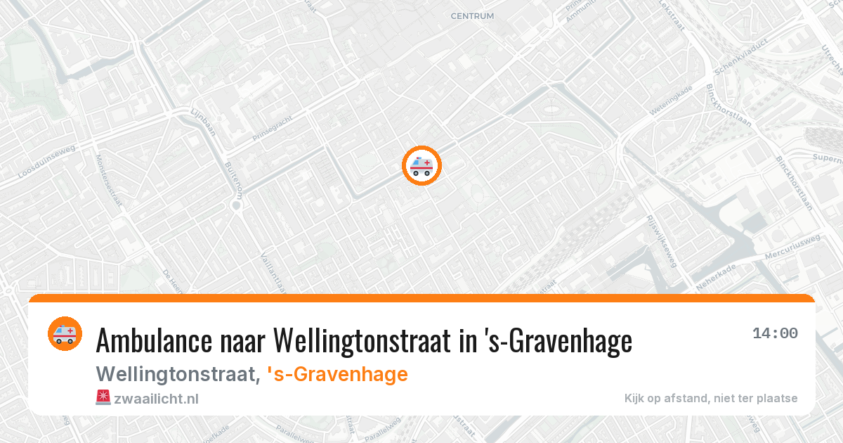 Ambulance naar Wellingtonstraat in 's-Gravenhage — 9 apr 2026