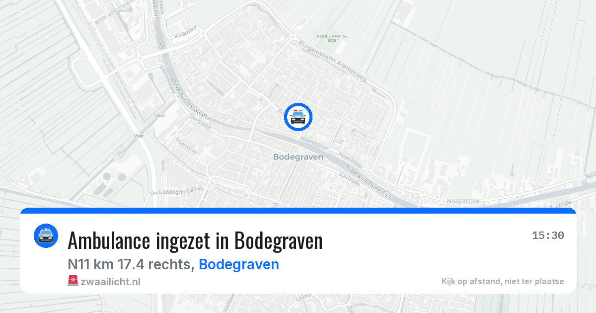 Ambulance ingezet in Bodegraven — 3 aug 2026