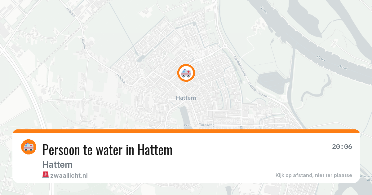Persoon te water in Hattem — 15 jun 2026