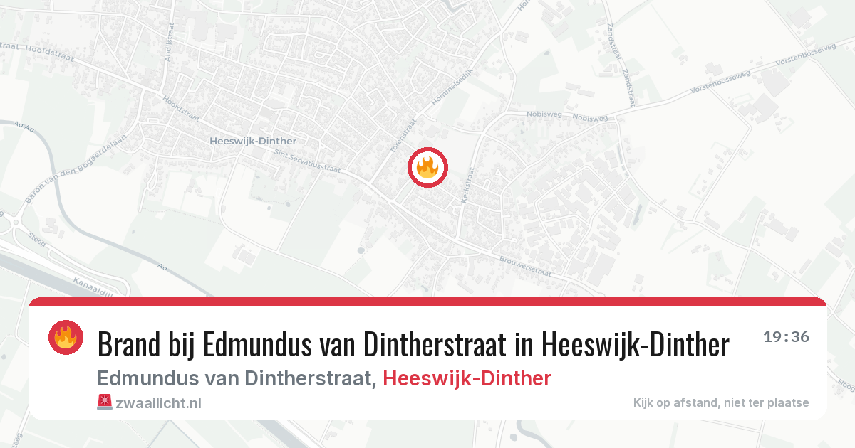 Brand bij Edmundus van Dintherstraat in Heeswijk-Dinther — 22 jan 2026