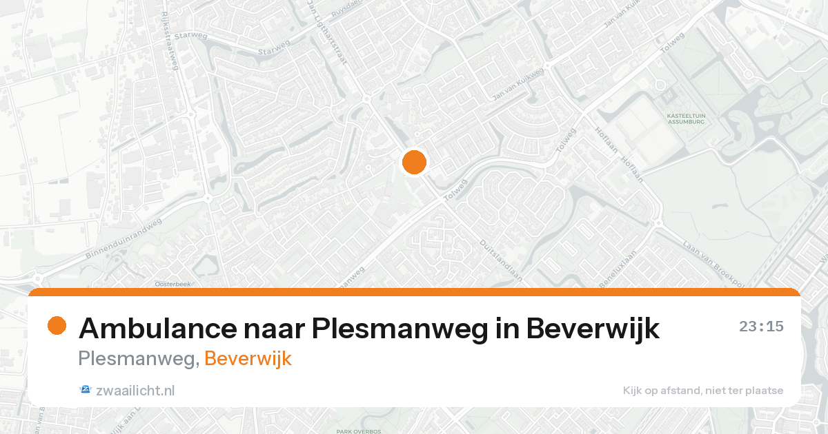 Ambulance naar Plesmanweg in Beverwijk — 17 mei 2026