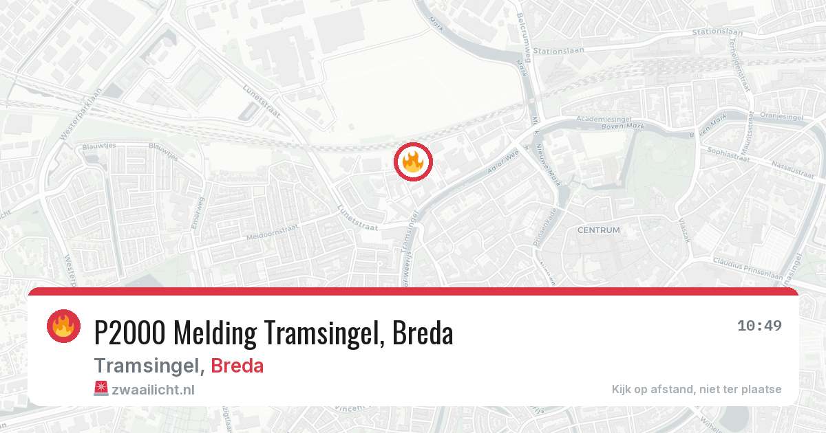 P2000 Melding Tramsingel, Breda — 6 aug 2026