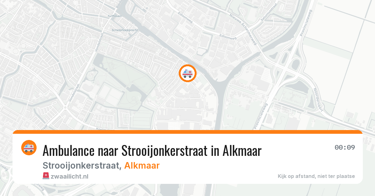 Ambulance naar Strooijonkerstraat in Alkmaar — 9 apr 2026