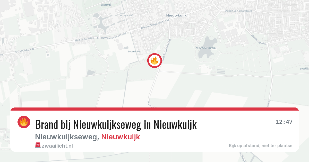 Brand bij Nieuwkuijkseweg in Nieuwkuijk — 14 jun 2026