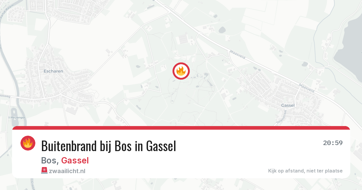 Buitenbrand bij Bos in Gassel — 27 jul 2026