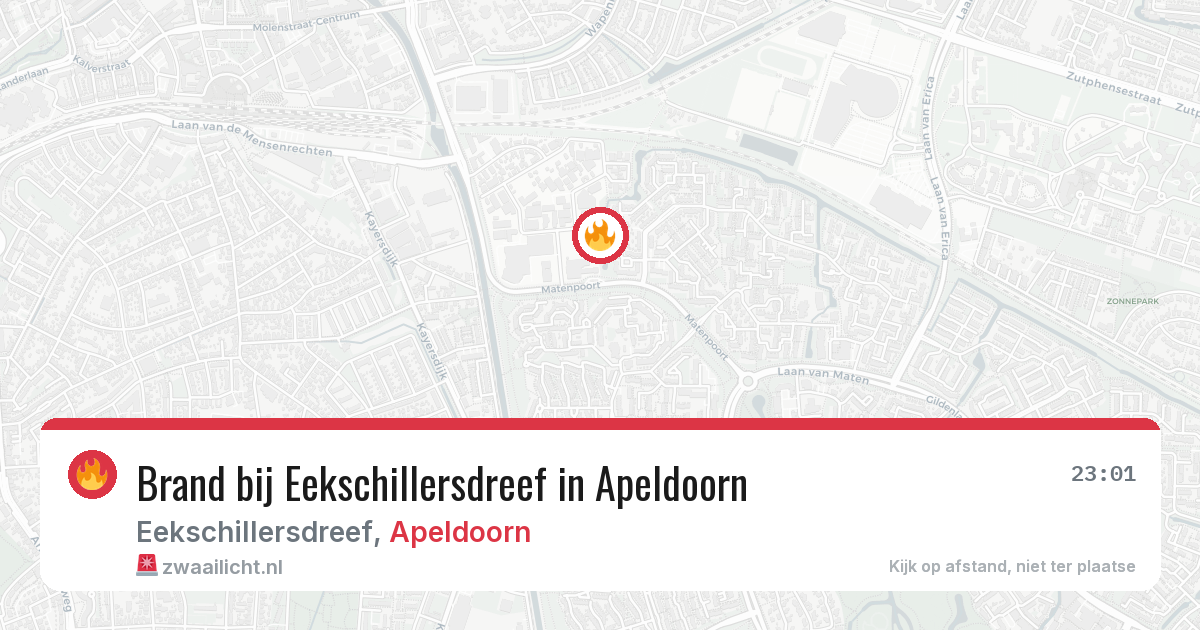 Brand bij Eekschillersdreef in Apeldoorn — 24 mrt 2026