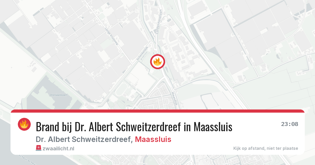 Brand bij Dr. Albert Schweitzerdreef in Maassluis — 22 jul 2026