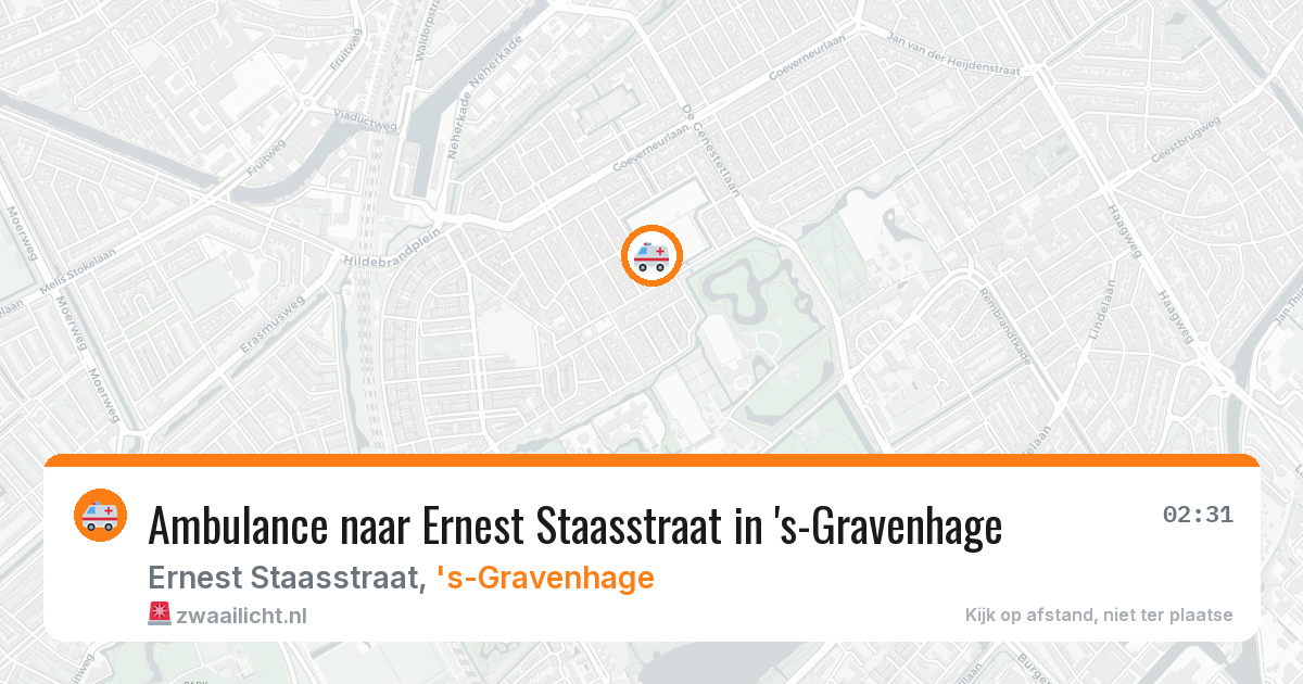 Ambulance naar Ernest Staasstraat in 's-Gravenhage — 12 jul 2026