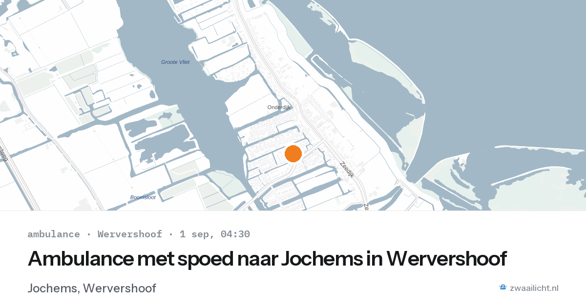 Ambulance met spoed naar Jochems in Wervershoof — 1 sep 2026