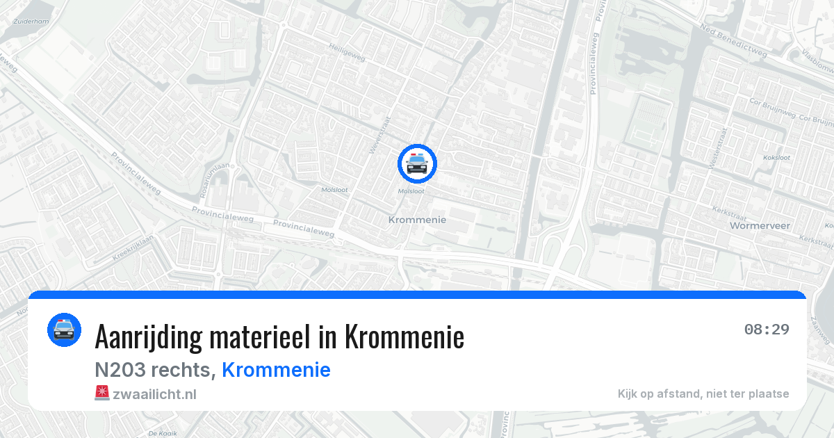 Aanrijding materieel in Krommenie — 9 mei 2026
