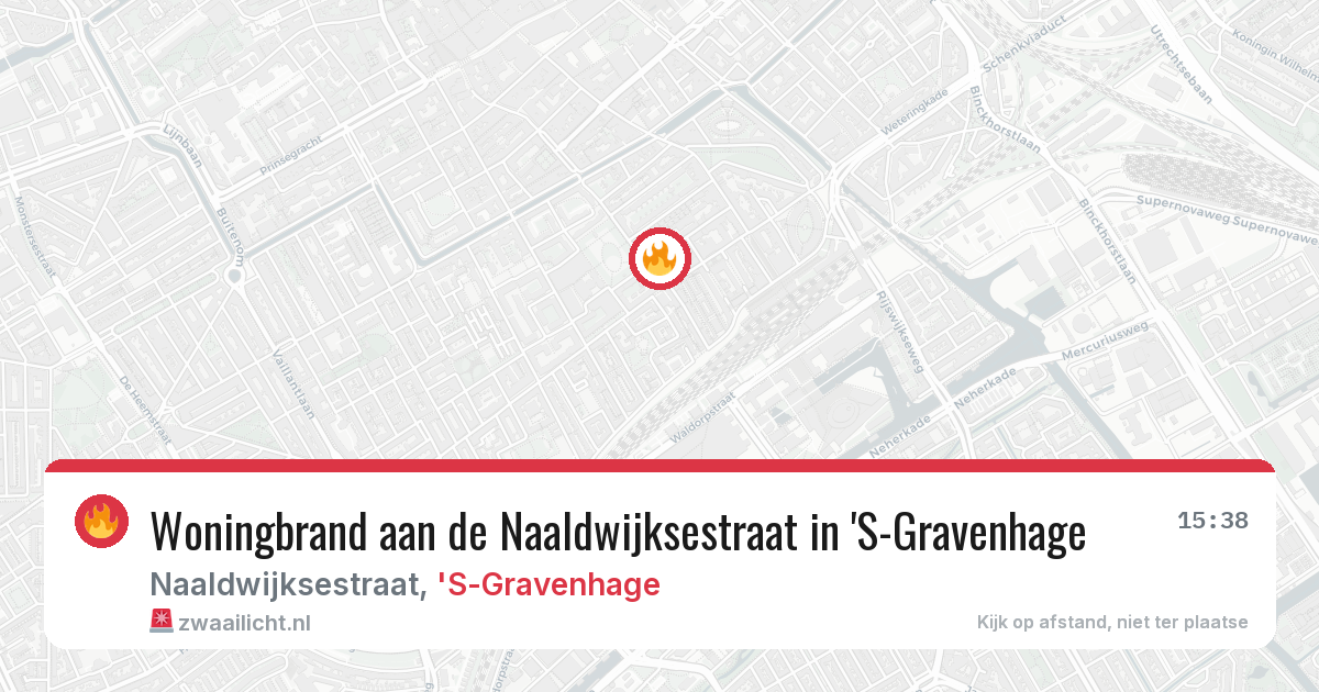 Woningbrand aan de Naaldwijksestraat in 'S-Gravenhage — 14 jun 2026