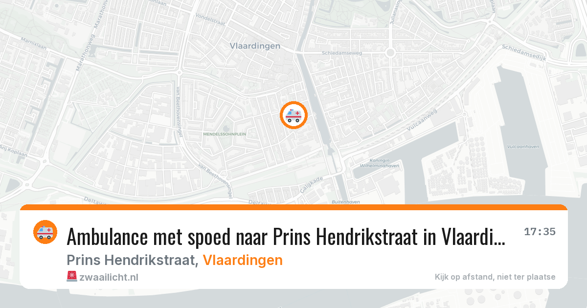 Ambulance met spoed naar Prins Hendrikstraat in Vlaardingen — 31 jul 2026