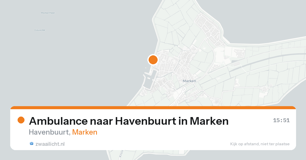 Ambulance naar Havenbuurt in Marken — 15 aug 2026