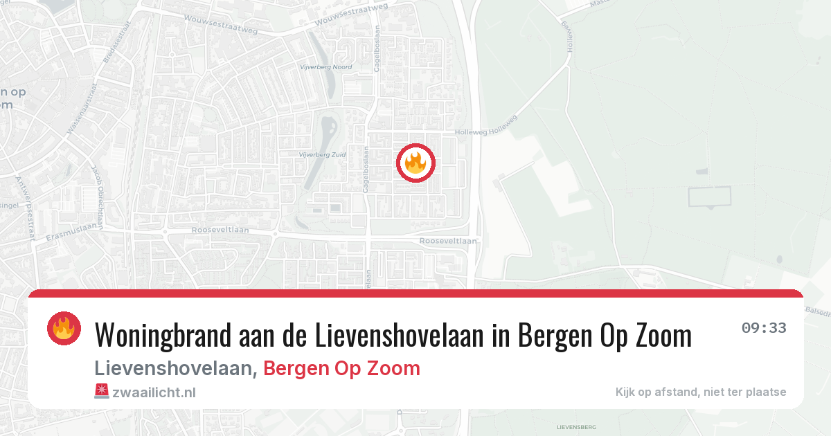 Woningbrand aan de Lievenshovelaan in Bergen Op Zoom — 2 mrt 2026