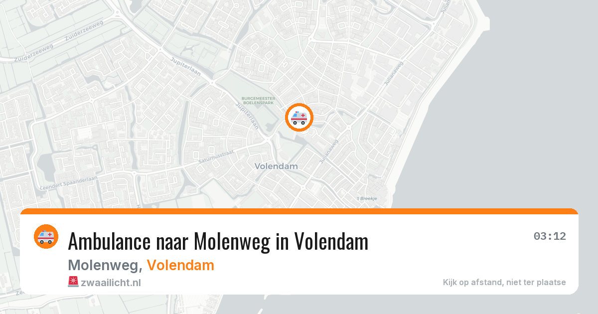 Ambulance naar Molenweg in Volendam — 7 aug 2026