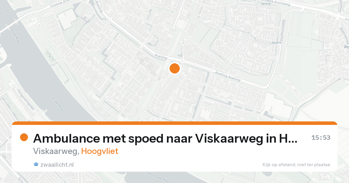 Ambulance met spoed naar Viskaarweg in Hoogvliet — 25 aug 2026
