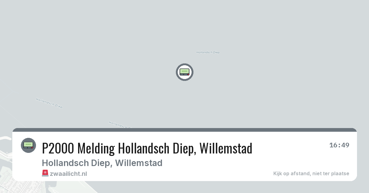 P2000 Melding Hollandsch Diep, Willemstad — 18 jun 2026