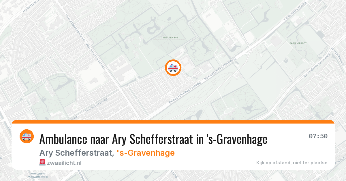 Ambulance naar Ary Schefferstraat in 's-Gravenhage — 12 mei 2026