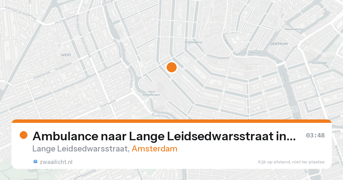 Ambulance naar Lange Leidsedwarsstraat in Amsterdam — 19 aug 2026