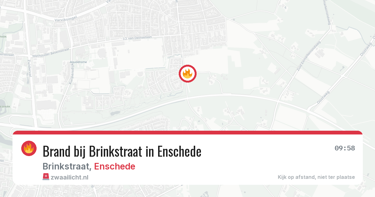 Brand bij Brinkstraat in Enschede — 11 jul 2026