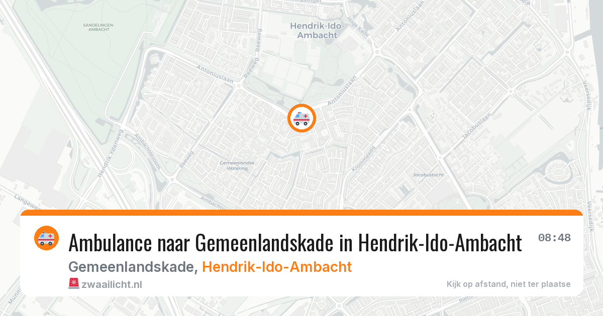 Ambulance naar Gemeenlandskade in Hendrik-Ido-Ambacht — 25 jul 2026