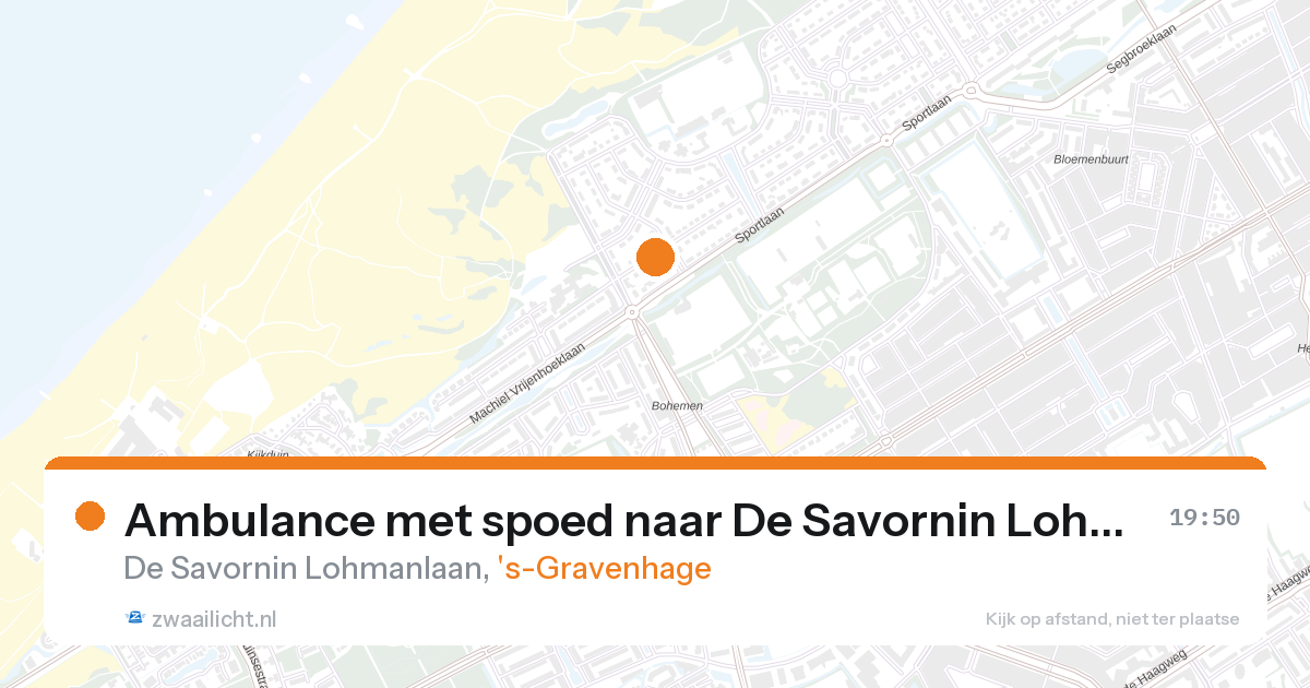 Ambulance met spoed naar De Savornin Lohmanlaan in 's-Gravenhage — 27 aug 2026
