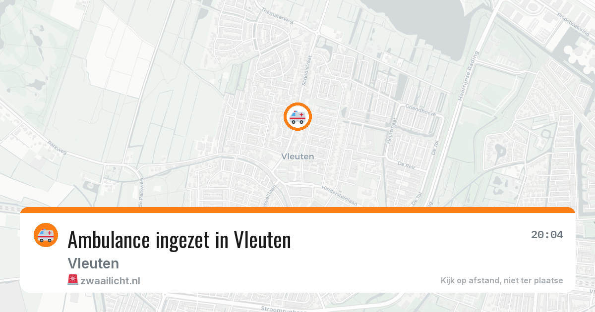 Ambulance ingezet in Vleuten — 7 mei 2026