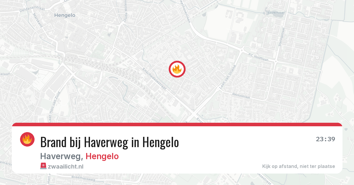 Brand bij Haverweg in Hengelo — 19 jun 2026
