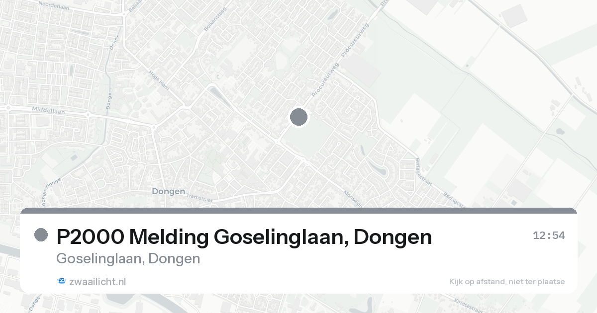 P2000 Melding Goselinglaan, Dongen — 20 aug 2026