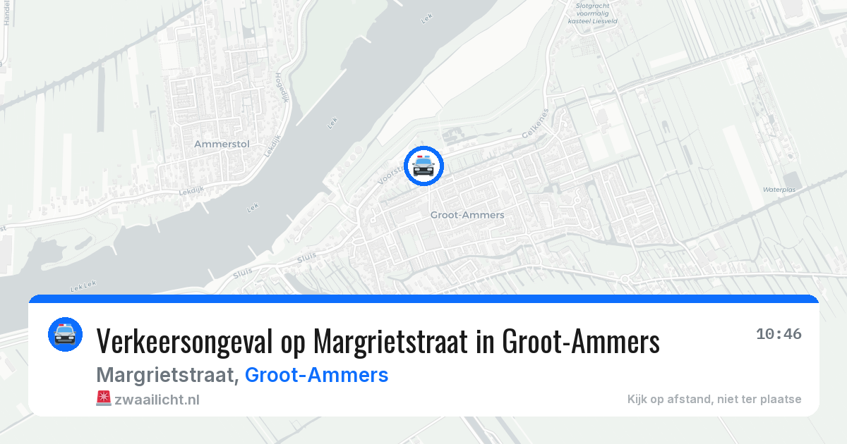 Verkeersongeval op Margrietstraat in Groot-Ammers — 11 jul 2026