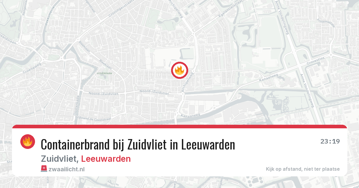 Containerbrand bij Zuidvliet in Leeuwarden — 27 mei 2026