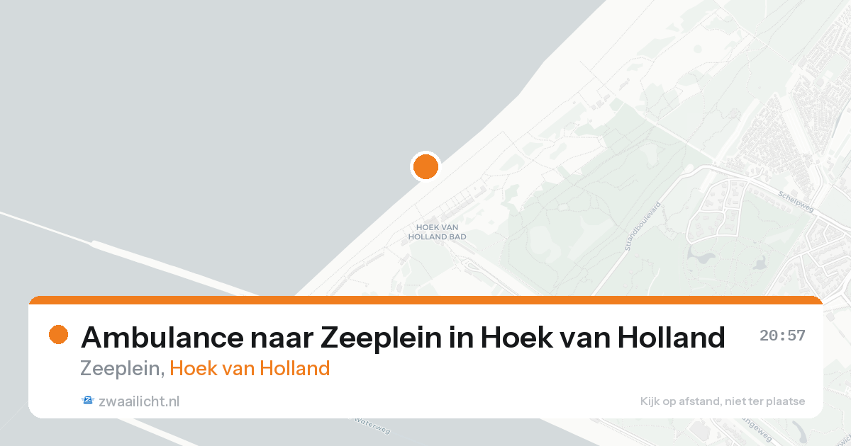 Ambulance naar Zeeplein in Hoek van Holland — 16 aug 2026