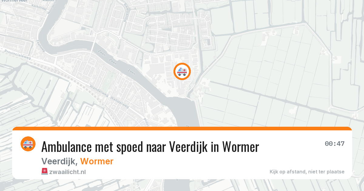 Ambulance met spoed naar Veerdijk in Wormer — 24 jul 2026