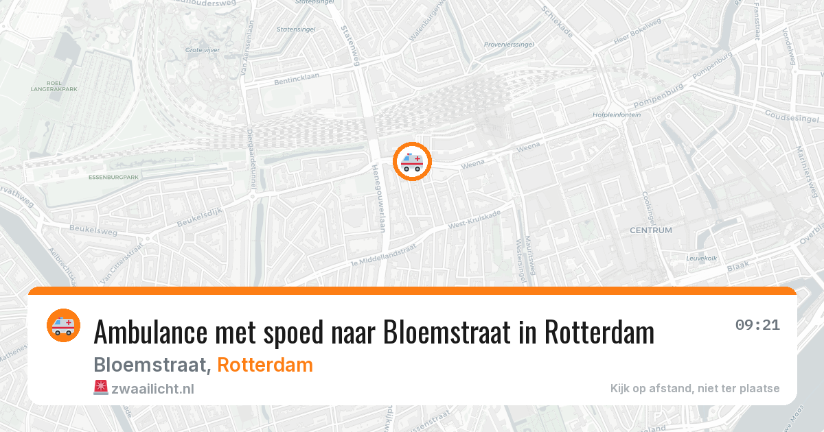 Ambulance met spoed naar Bloemstraat in Rotterdam — 4 apr 2026