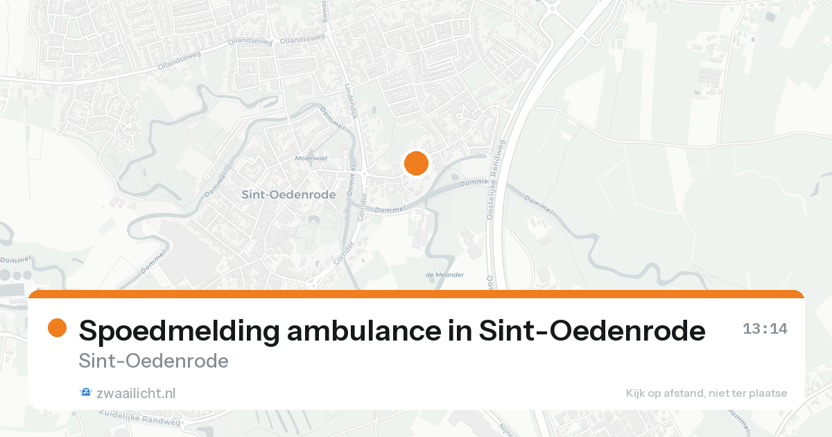 Spoedmelding ambulance in Sint-Oedenrode — 13 aug 2026