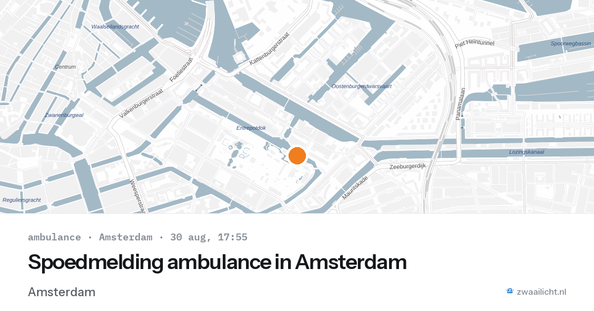Spoedmelding ambulance in Amsterdam — 30 aug 2026
