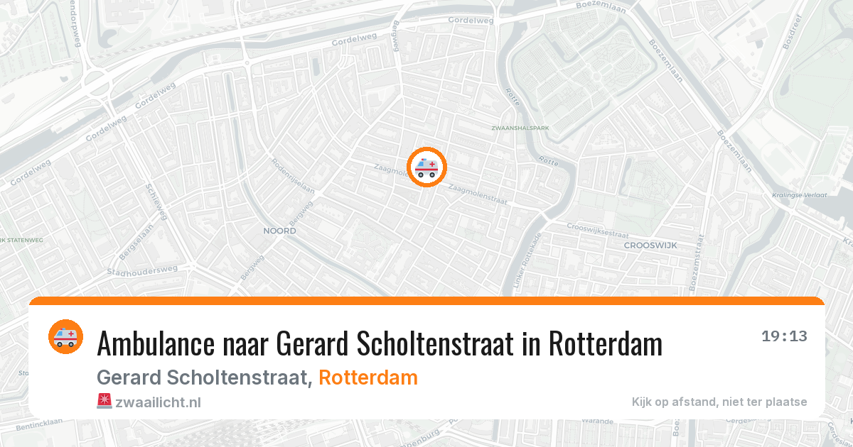 Ambulance naar Gerard Scholtenstraat in Rotterdam — 13 mei 2026
