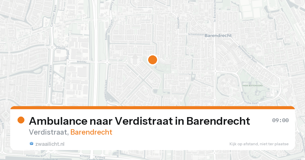 Ambulance naar Verdistraat in Barendrecht — 20 aug 2026