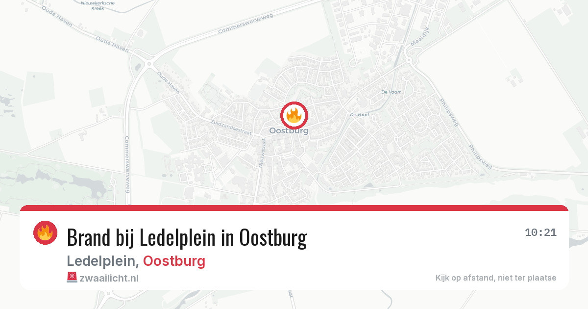 Brand bij Ledelplein in Oostburg — 13 jul 2026