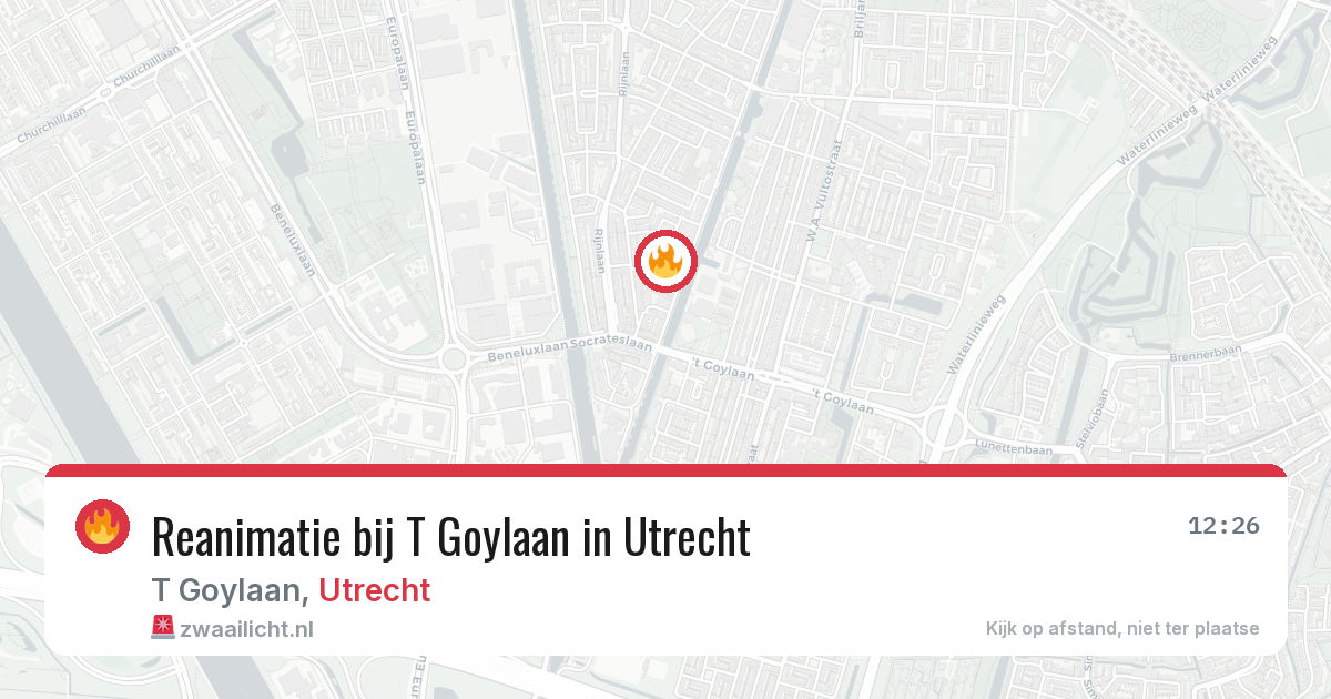 Reanimatie bij T Goylaan in Utrecht — 18 mei 2026