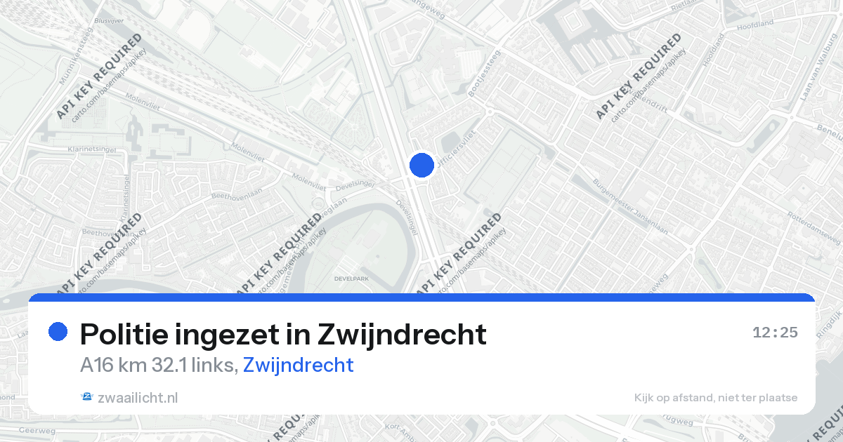 Politie ingezet in Zwijndrecht — 26 aug 2026 | 🚨 Zwaailicht.nl