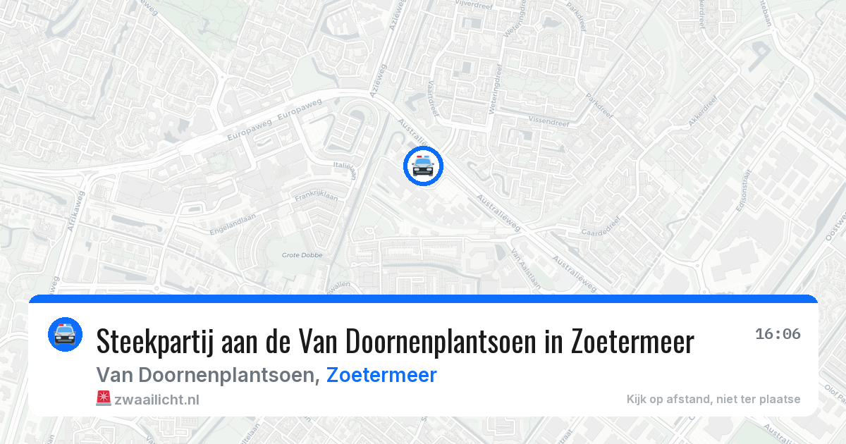 Steekpartij aan de Van Doornenplantsoen in Zoetermeer — 22 mrt 2026