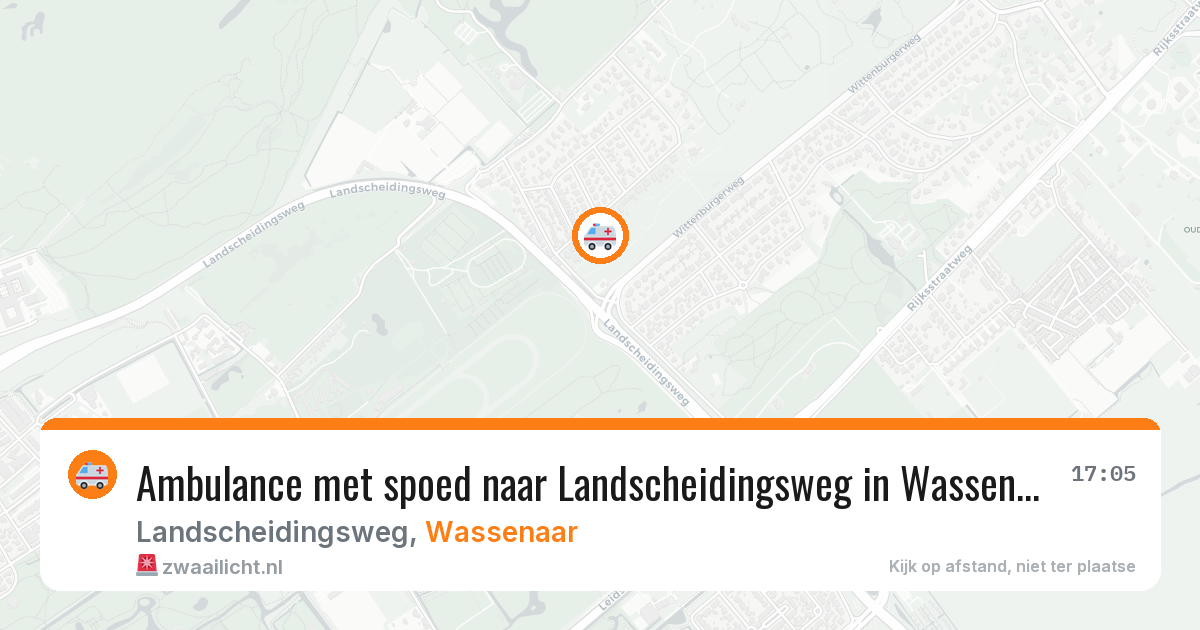 Ambulance met spoed naar Landscheidingsweg in Wassenaar — 21 jun 2026