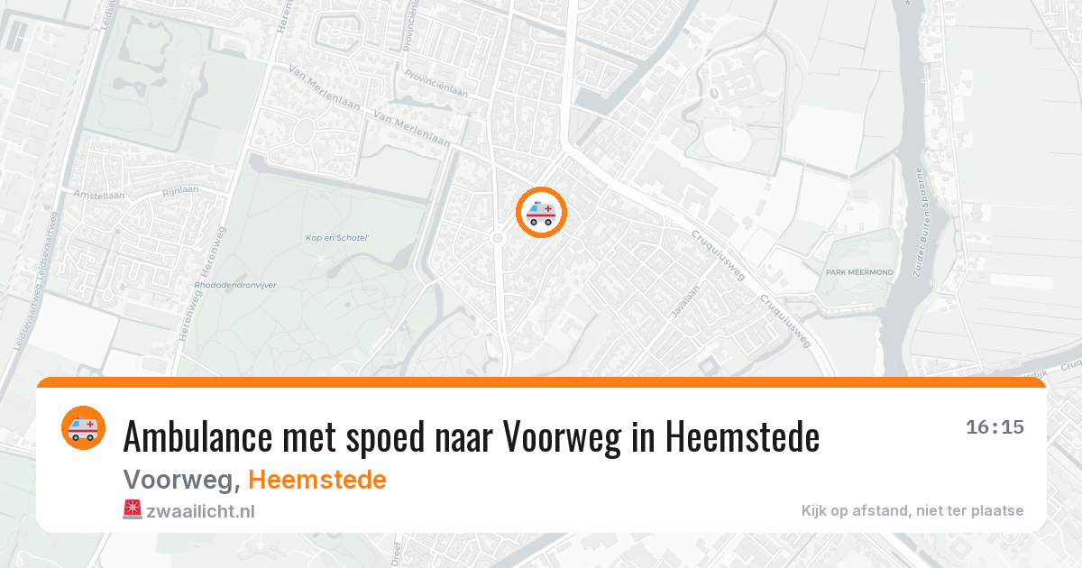 Ambulance met spoed naar Voorweg in Heemstede — 24 jan 2026